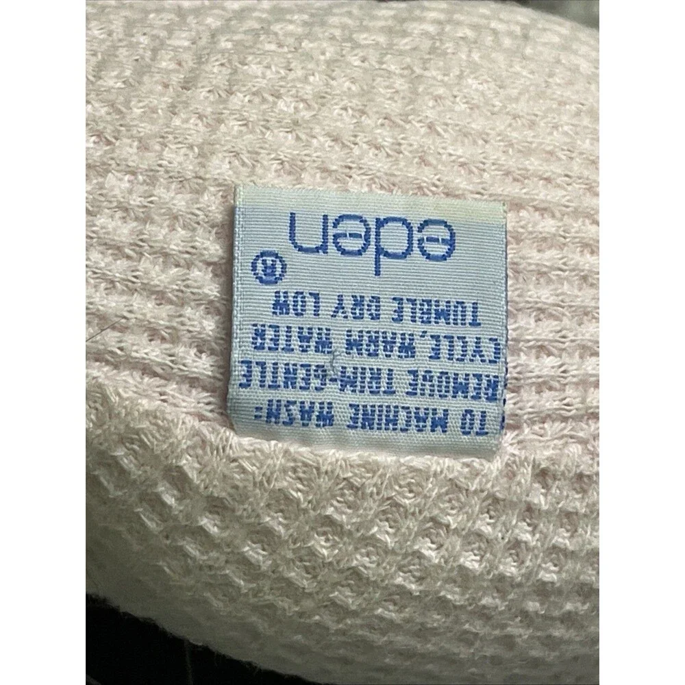 Vintage Eden Sleeping Bear Pink Thermal Waffle Weave PJs Stripe Hat